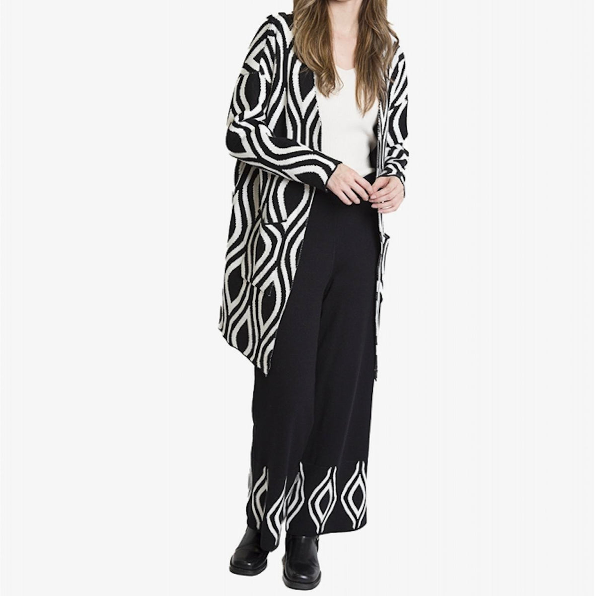 Chaqueta de punto larga