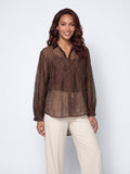 Camisa bordada brillante