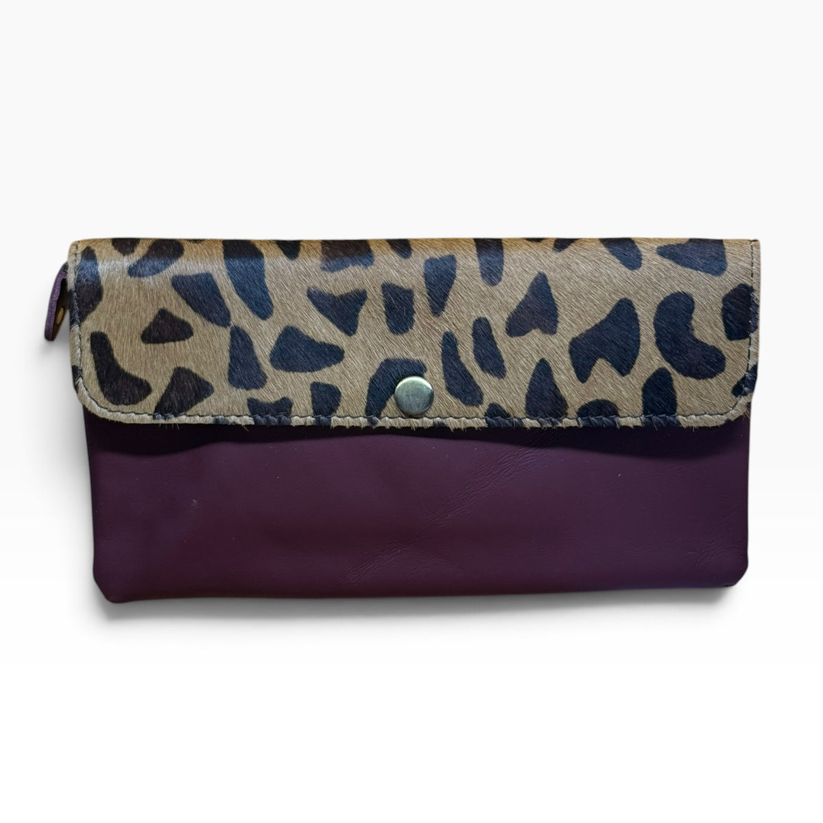 Monedero grande solapa animal print