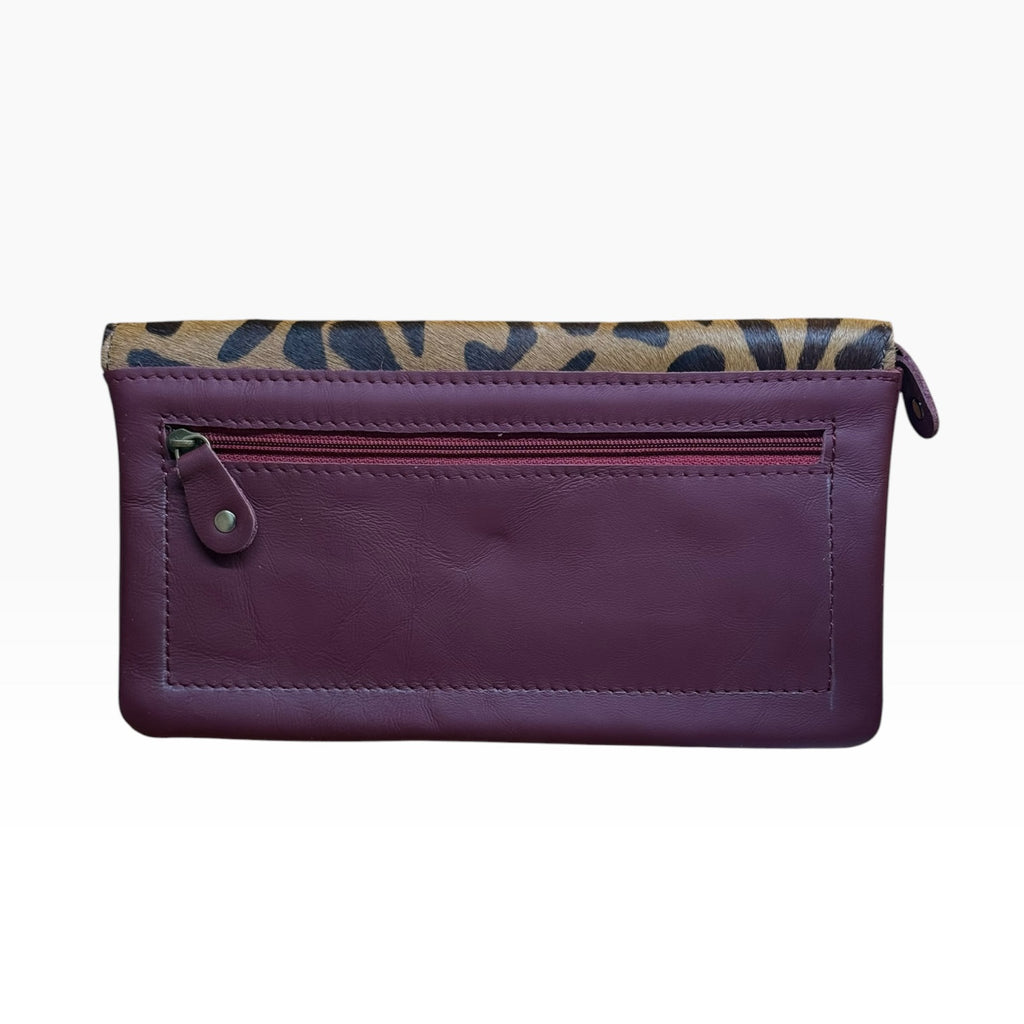 Monedero grande solapa animal print