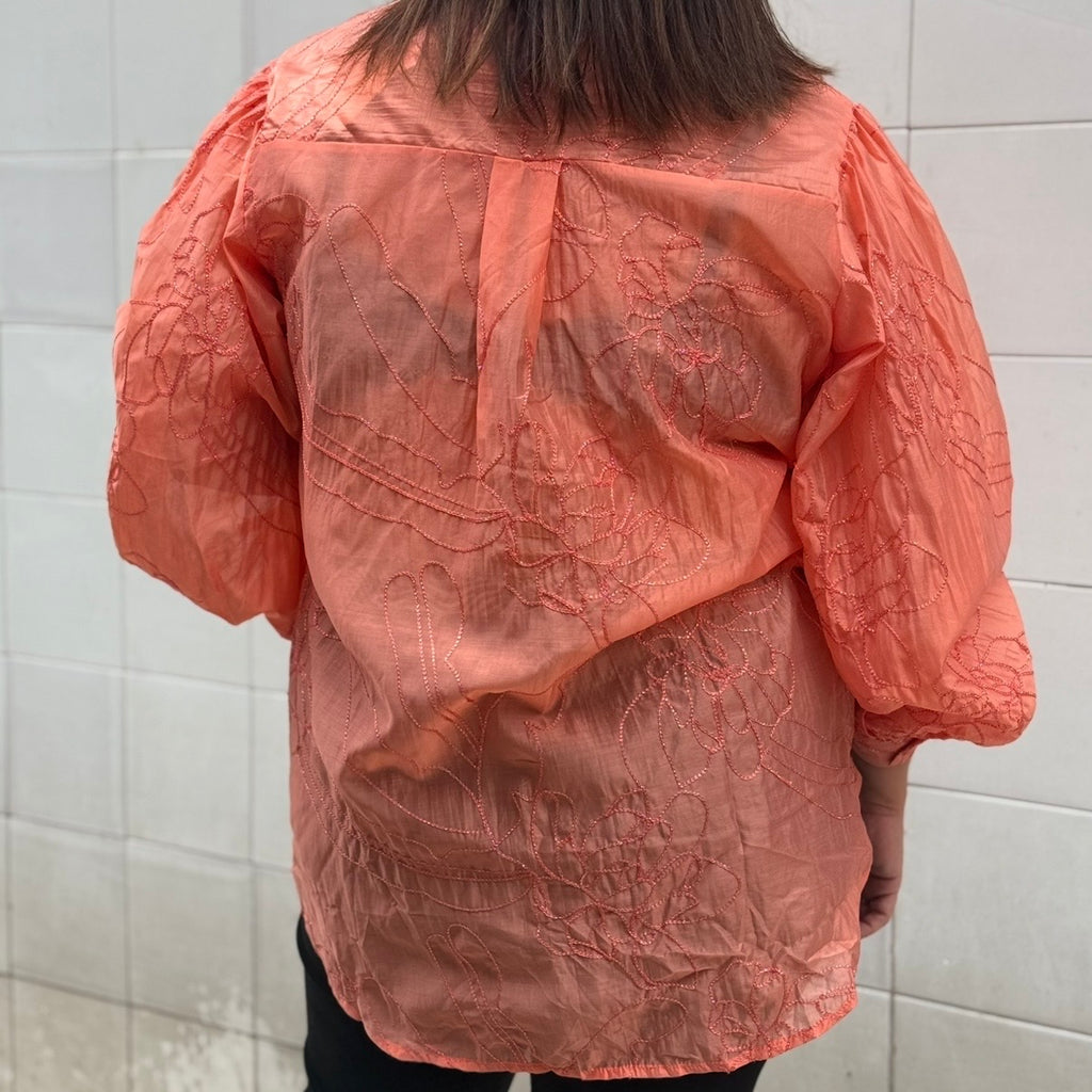 Camisa bordada brillante