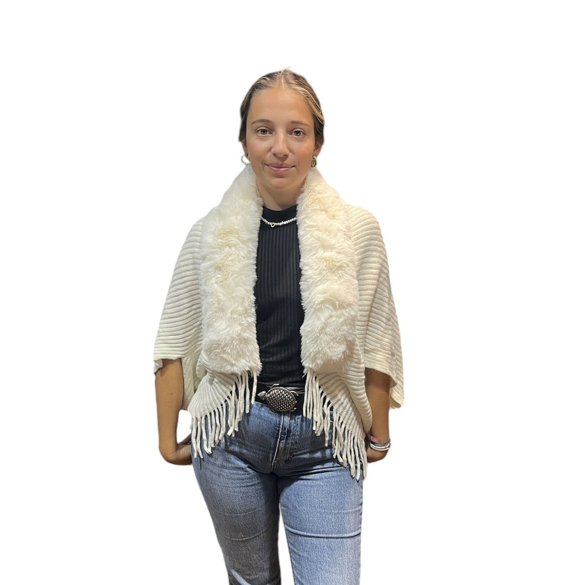 Poncho de pelo Tantrend