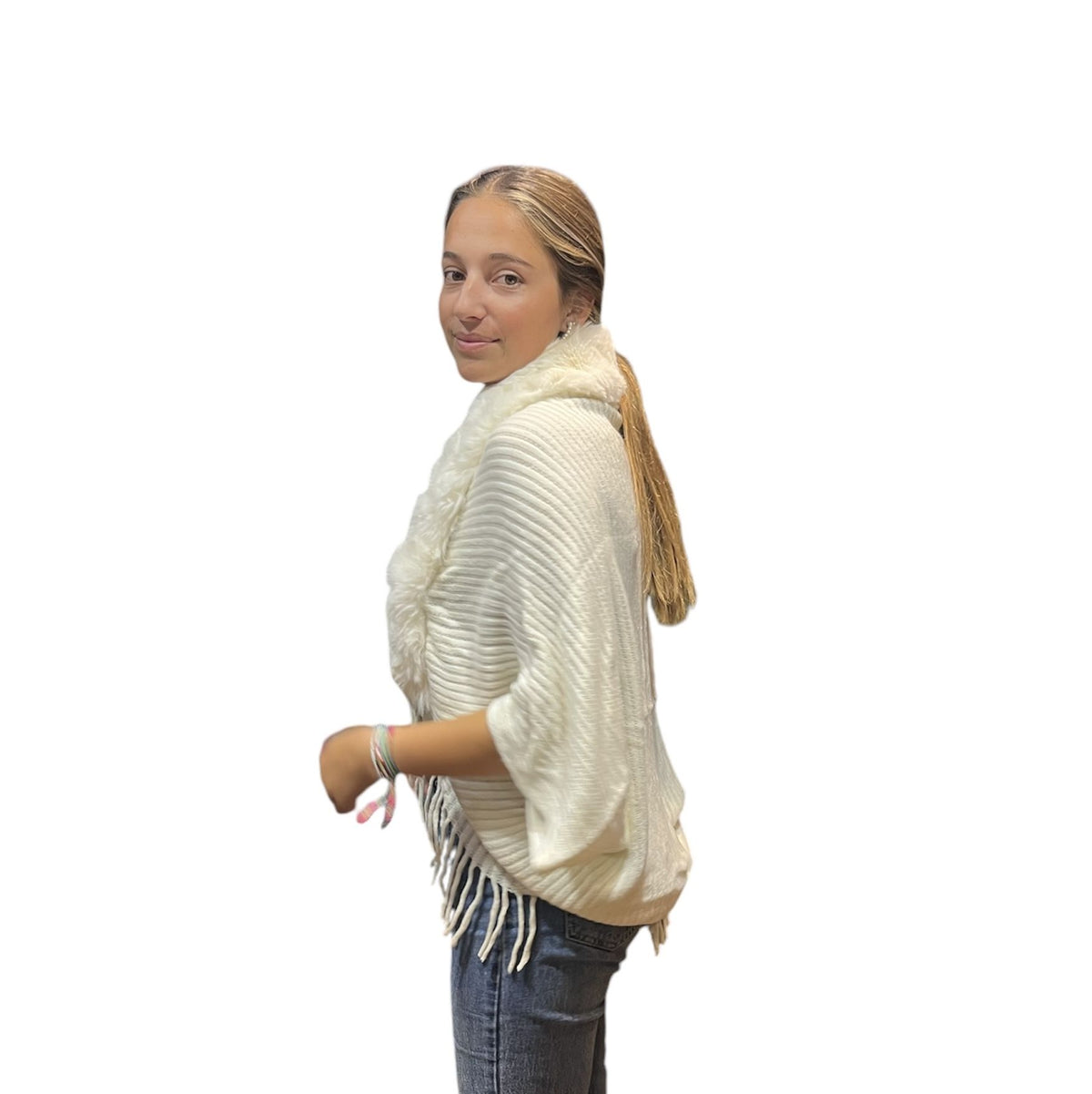 Poncho de pelo Tantrend