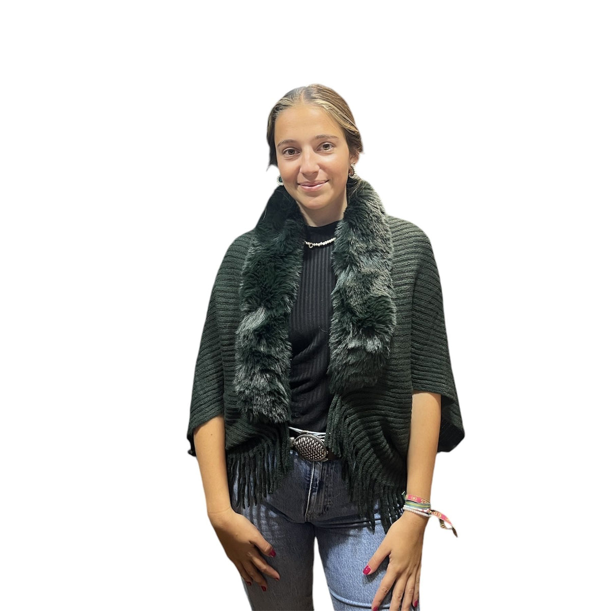 Poncho de pelo Tantrend
