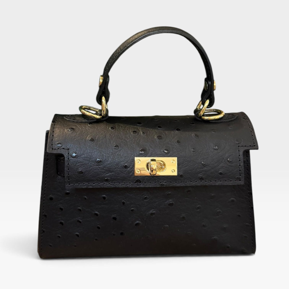 Bolso piel de avestruz mini