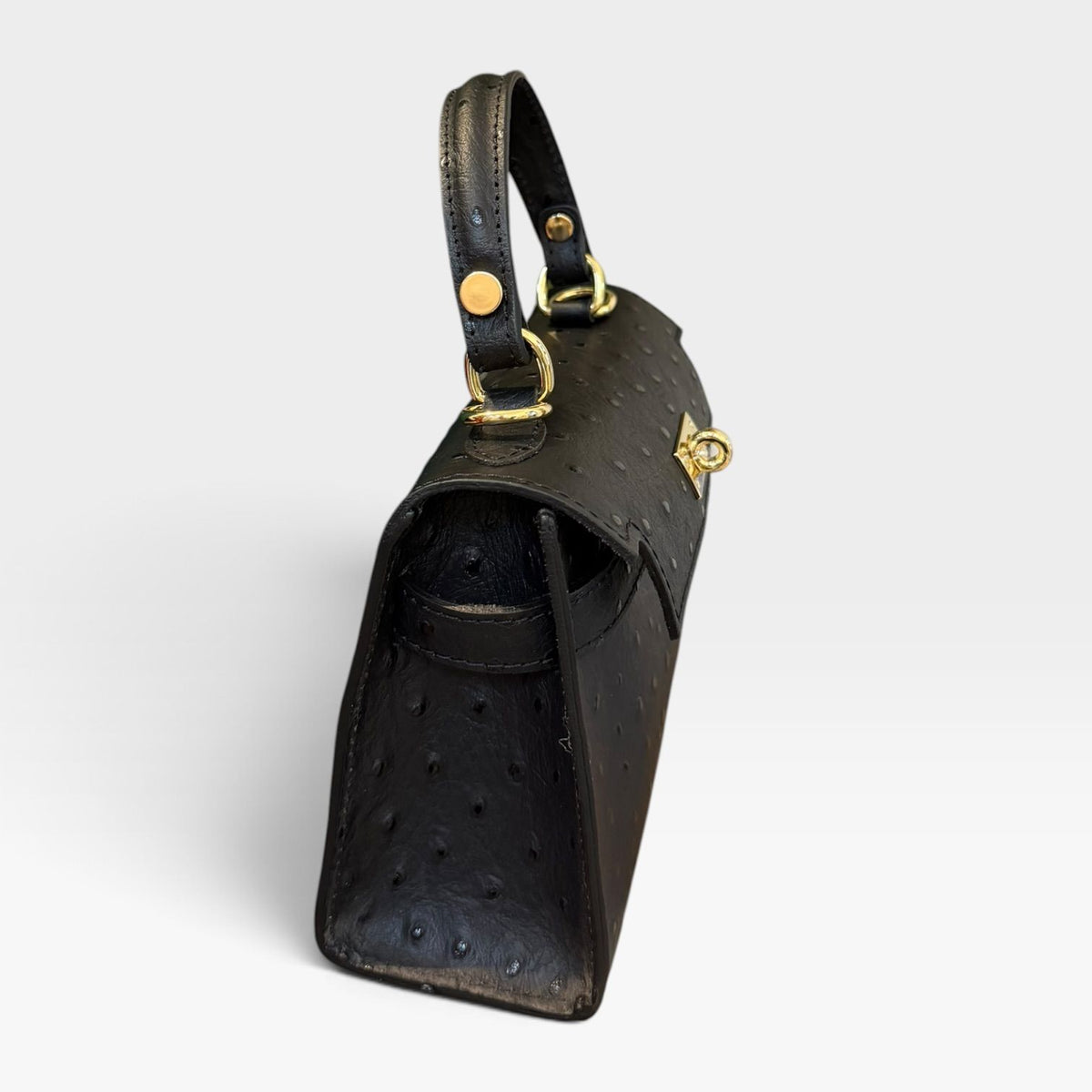 Bolso piel de avestruz mini
