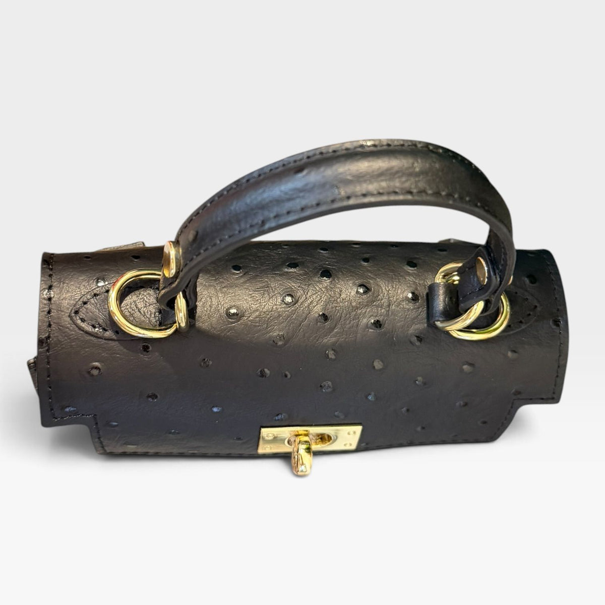 Bolso piel de avestruz mini