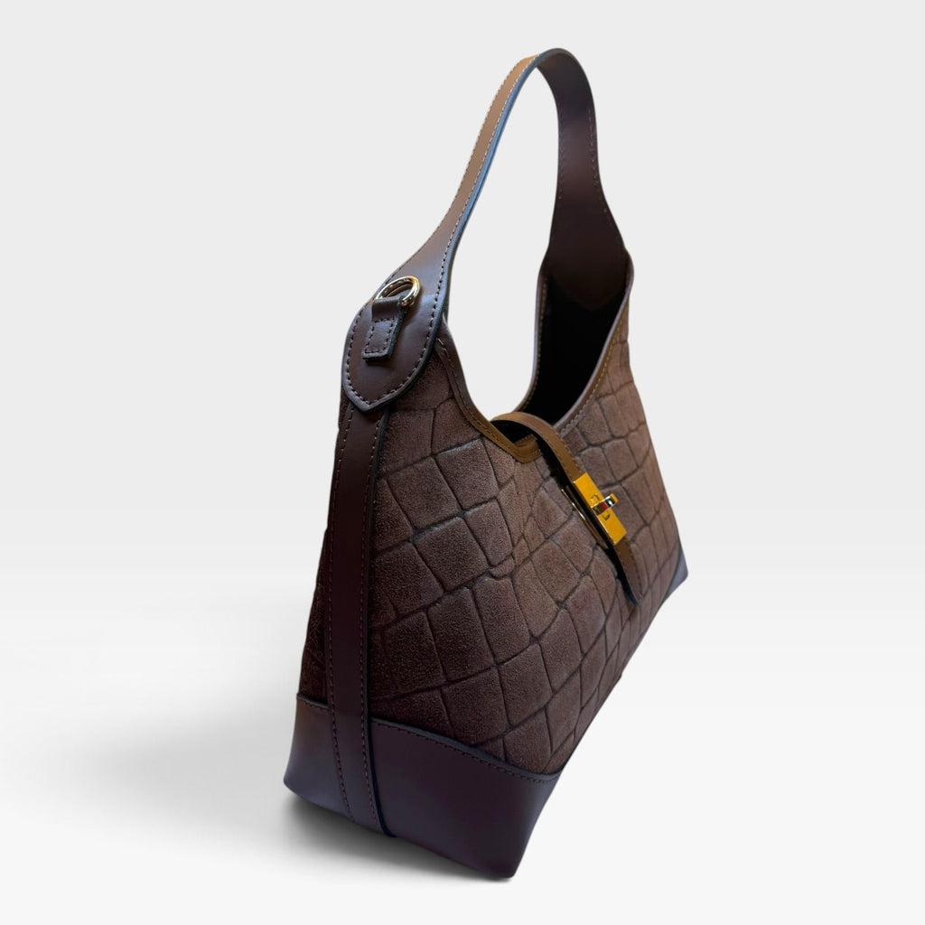 Bolso ante labrado camel