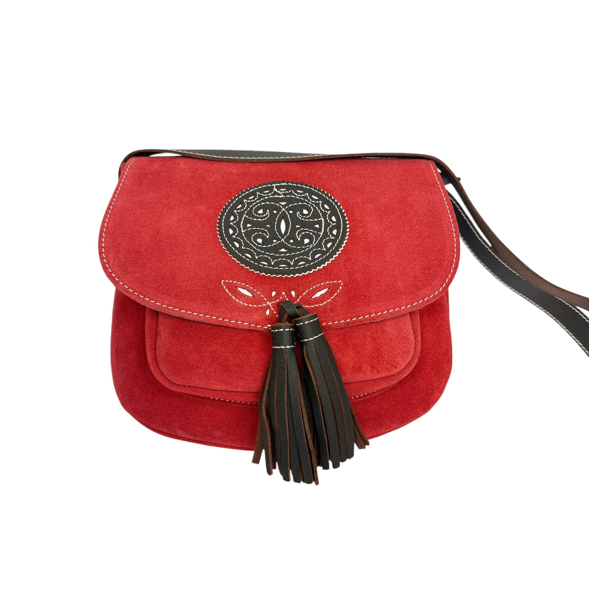 Bolso cartujano de piel de nobuk