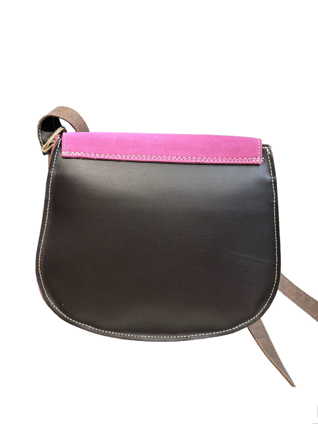 Bolso cartujano de piel de nobuk