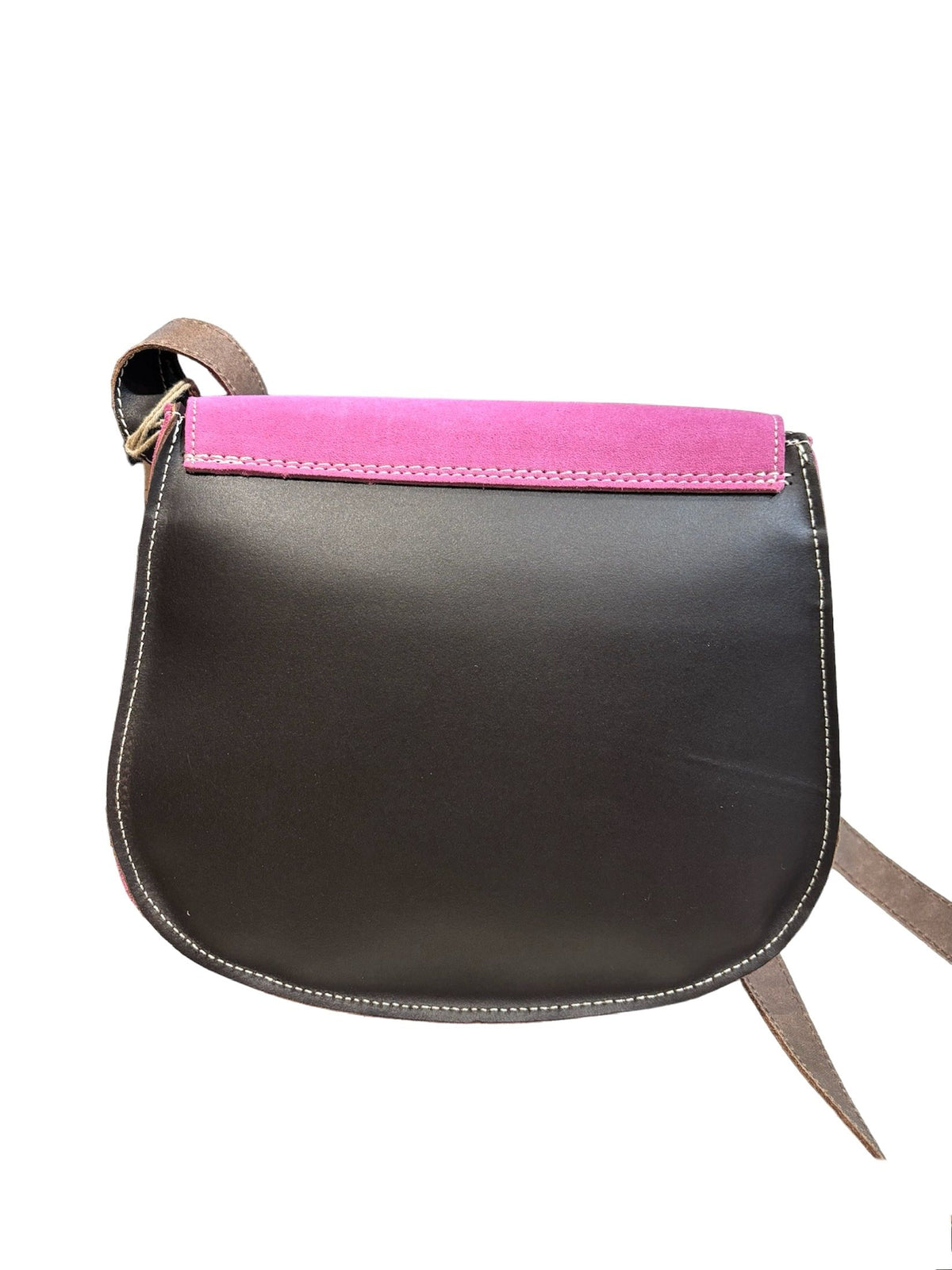 Bolso cartujano de piel de nobuk