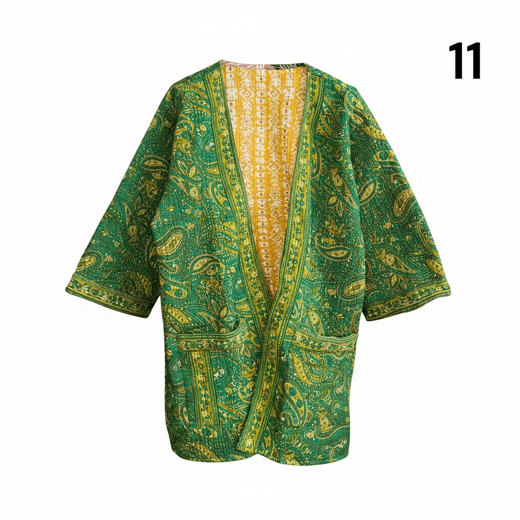 Kimono estampado de algodón