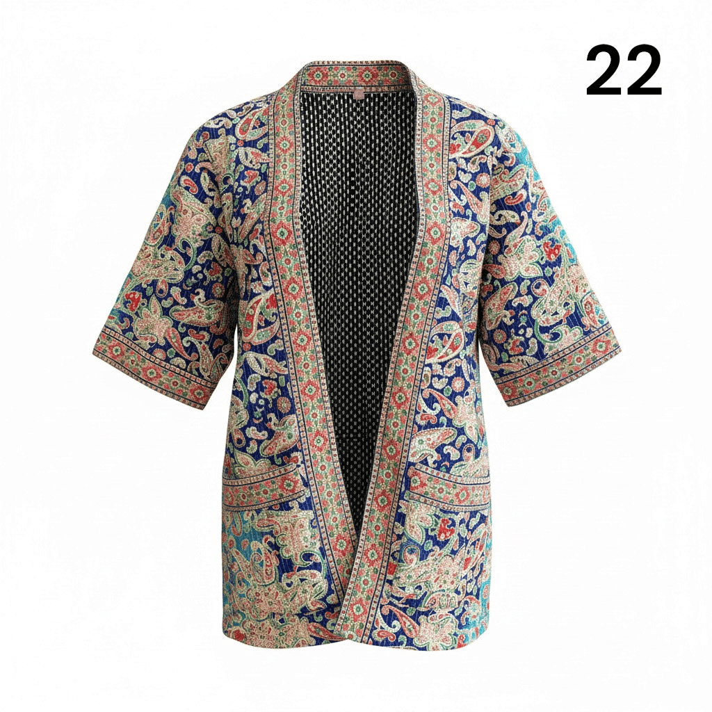 Kimono estampado de algodón