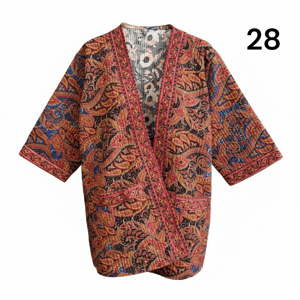 Kimono estampado de algodón
