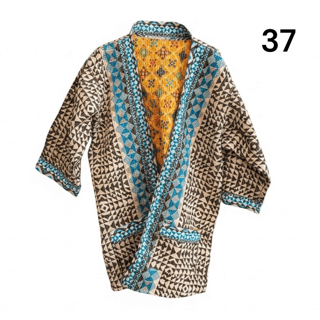 Kimono estampado de algodón