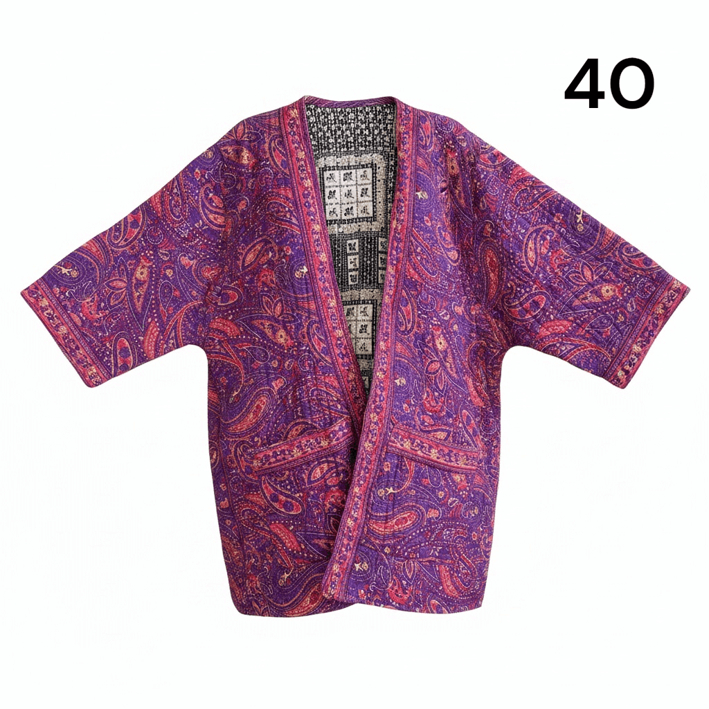 Kimono estampado de algodón