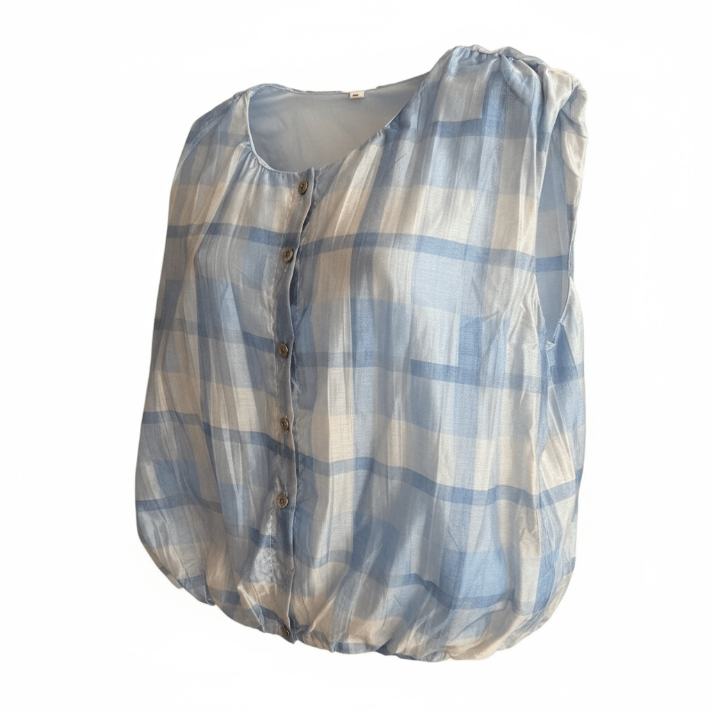 Camisa globo cuadros