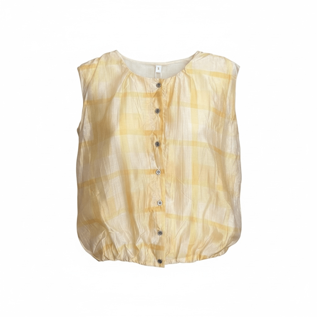 Camisa globo cuadros