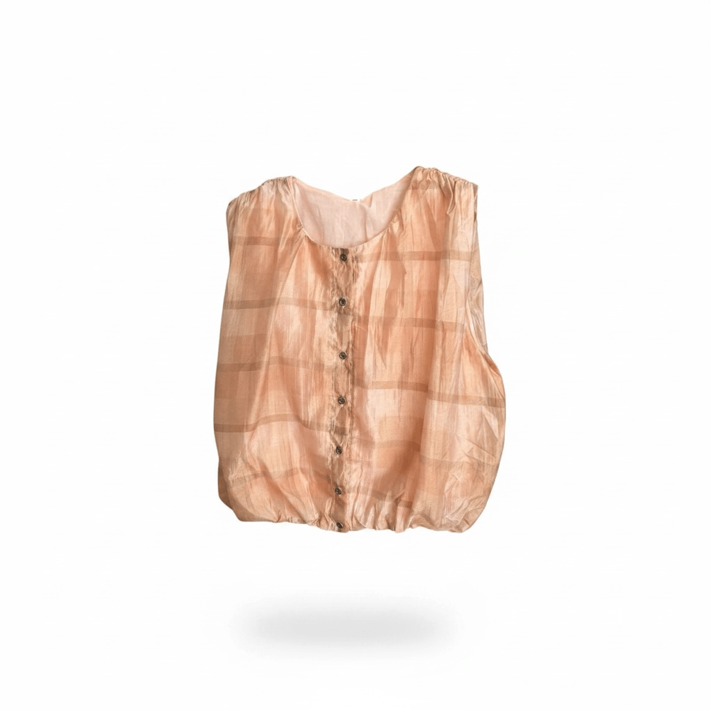Camisa globo cuadros