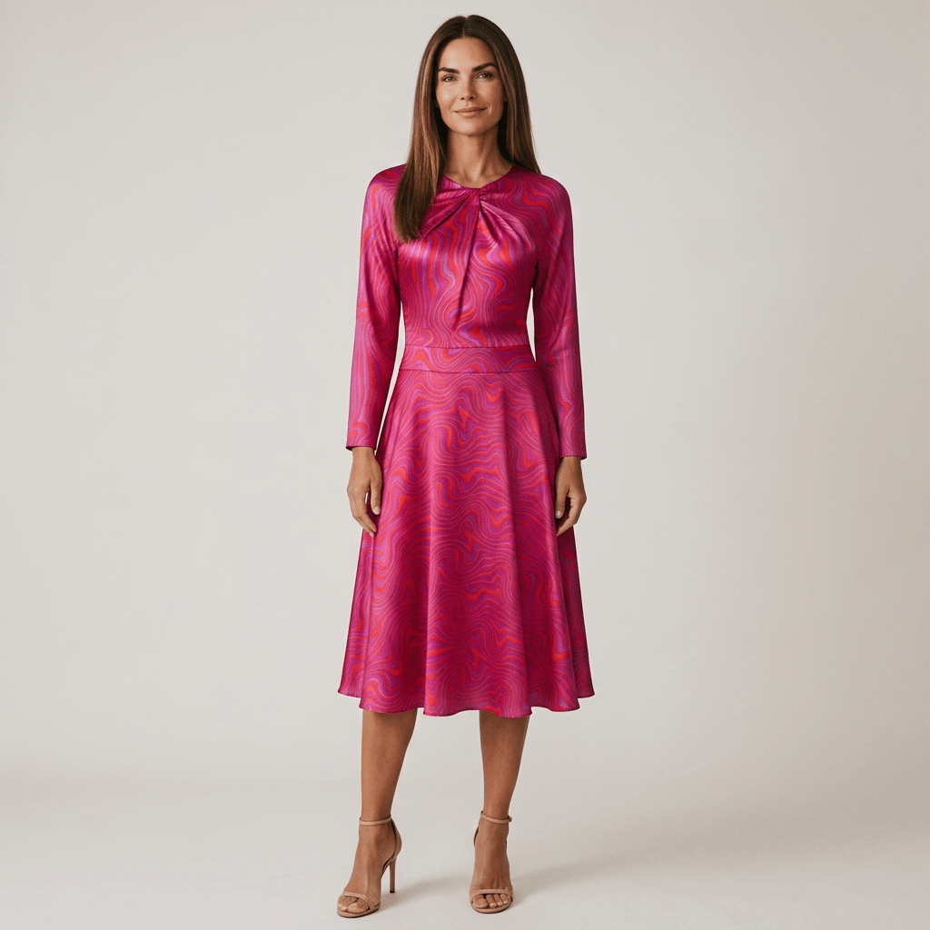 Vestido largo frunce Tantrend