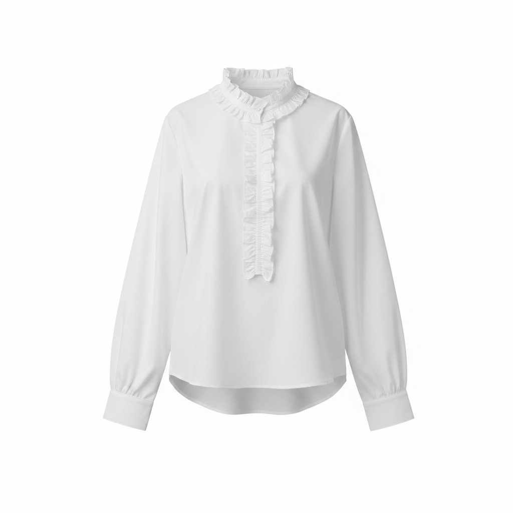 Camisa volante cuello