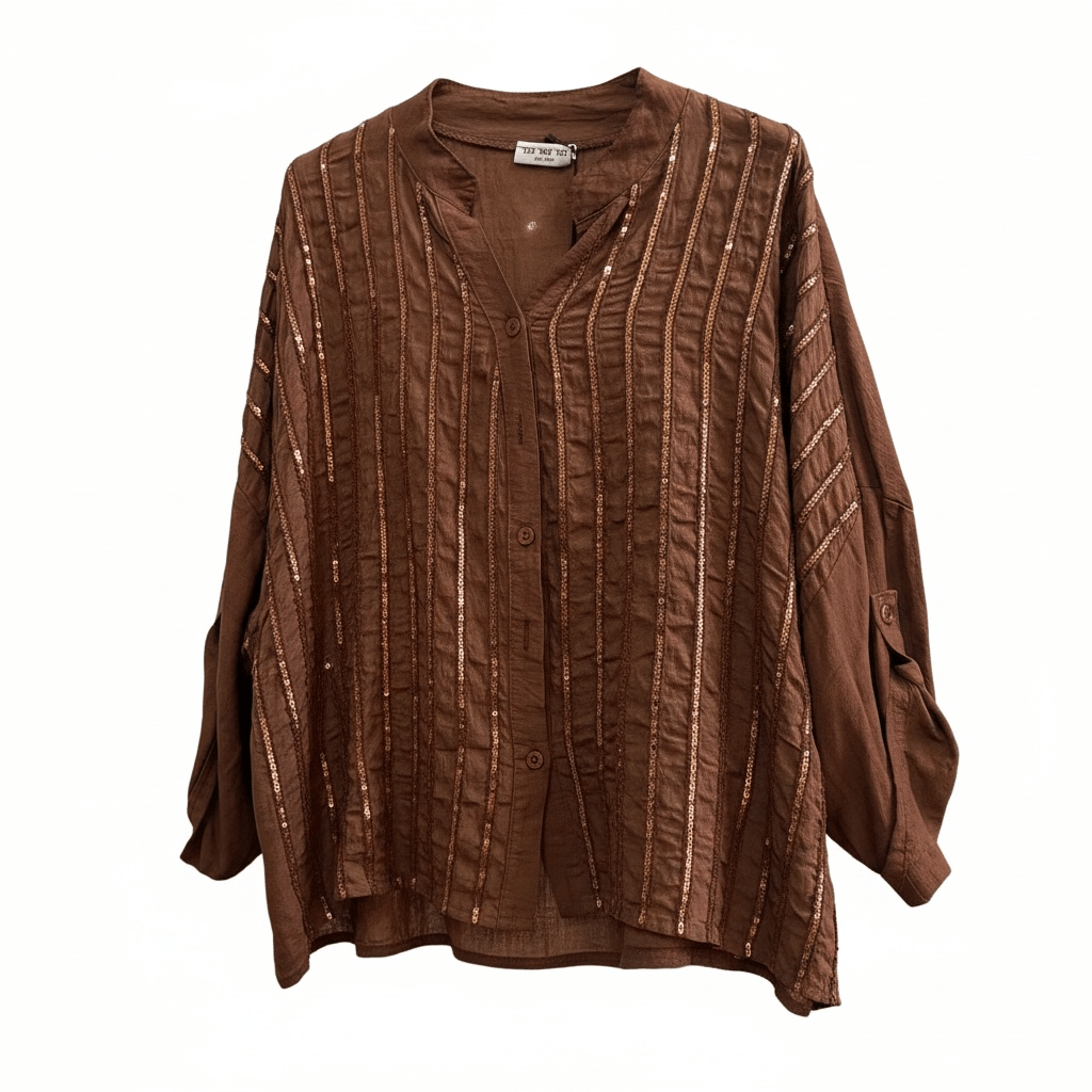 Camisa rayas lentejuelas