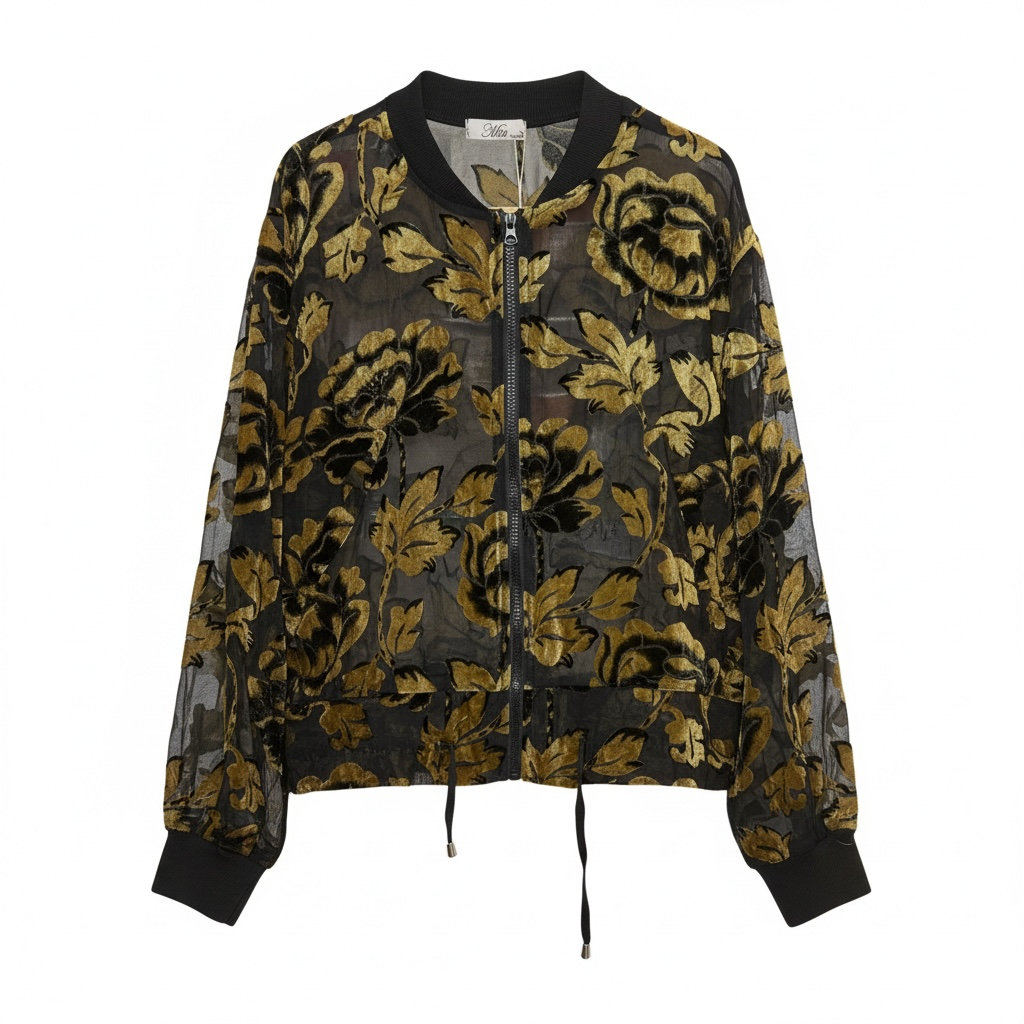 Bomber velvet flores