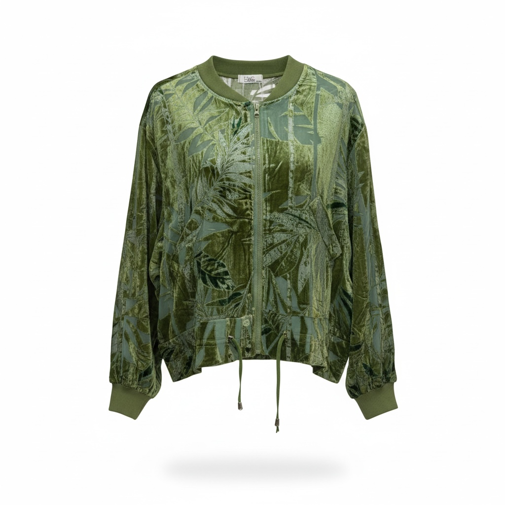 Bomber velvet estampada