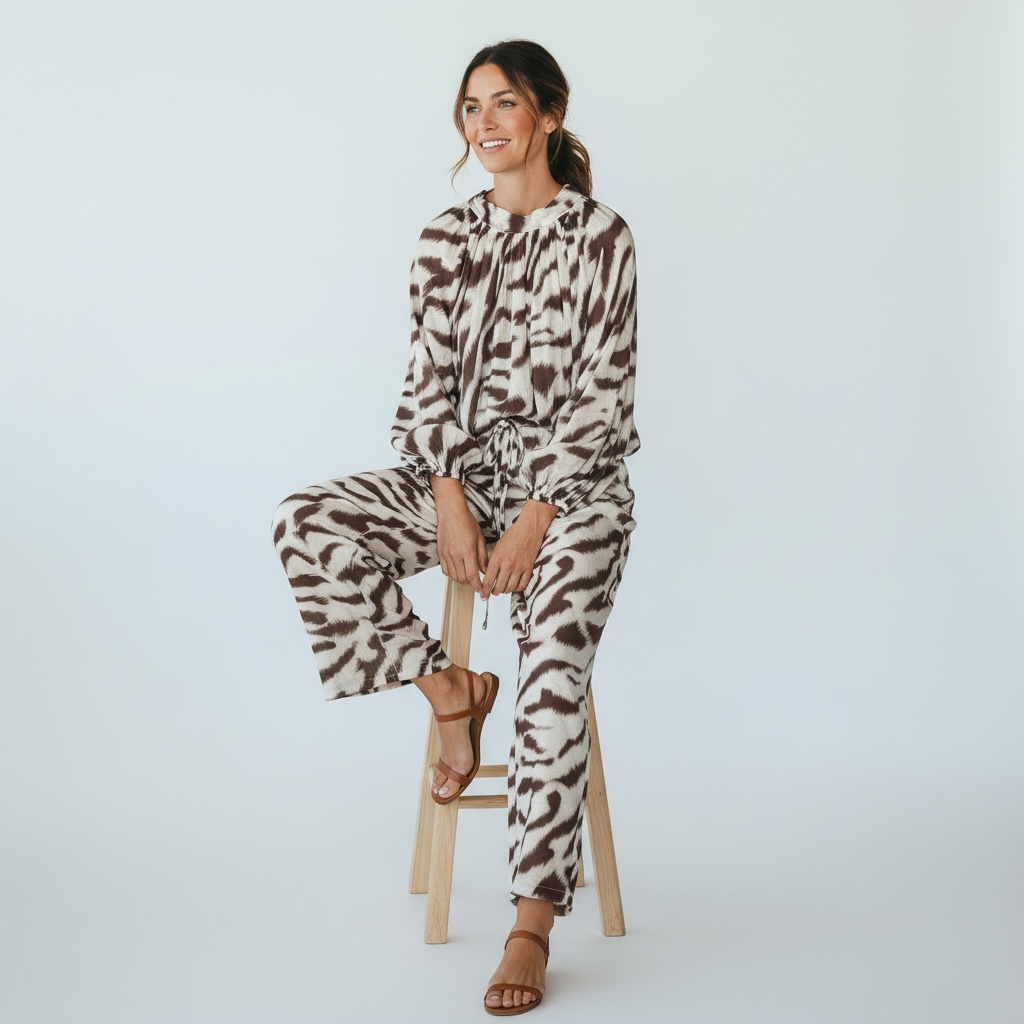 Conjunto estampado de cebra