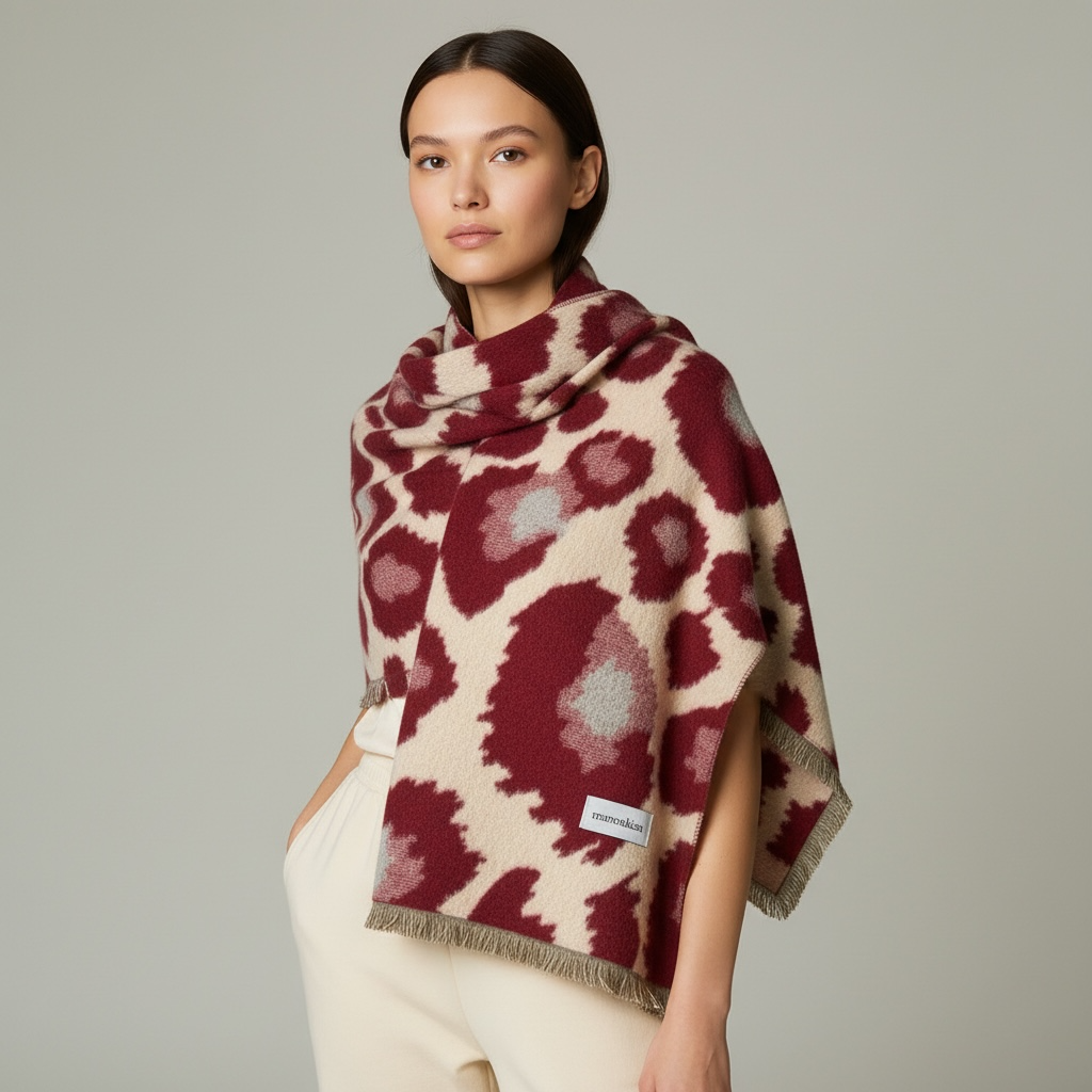Pashmina chal animal print