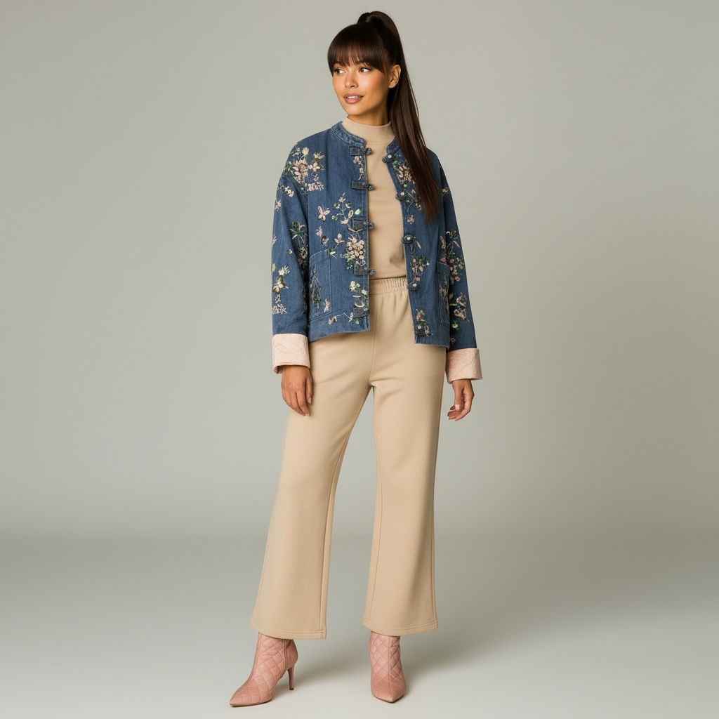 Chaqueta vaquera japonesa lentejuelas