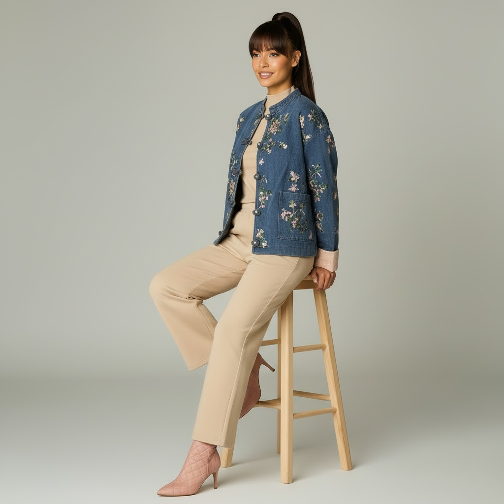 Chaqueta vaquera japonesa lentejuelas
