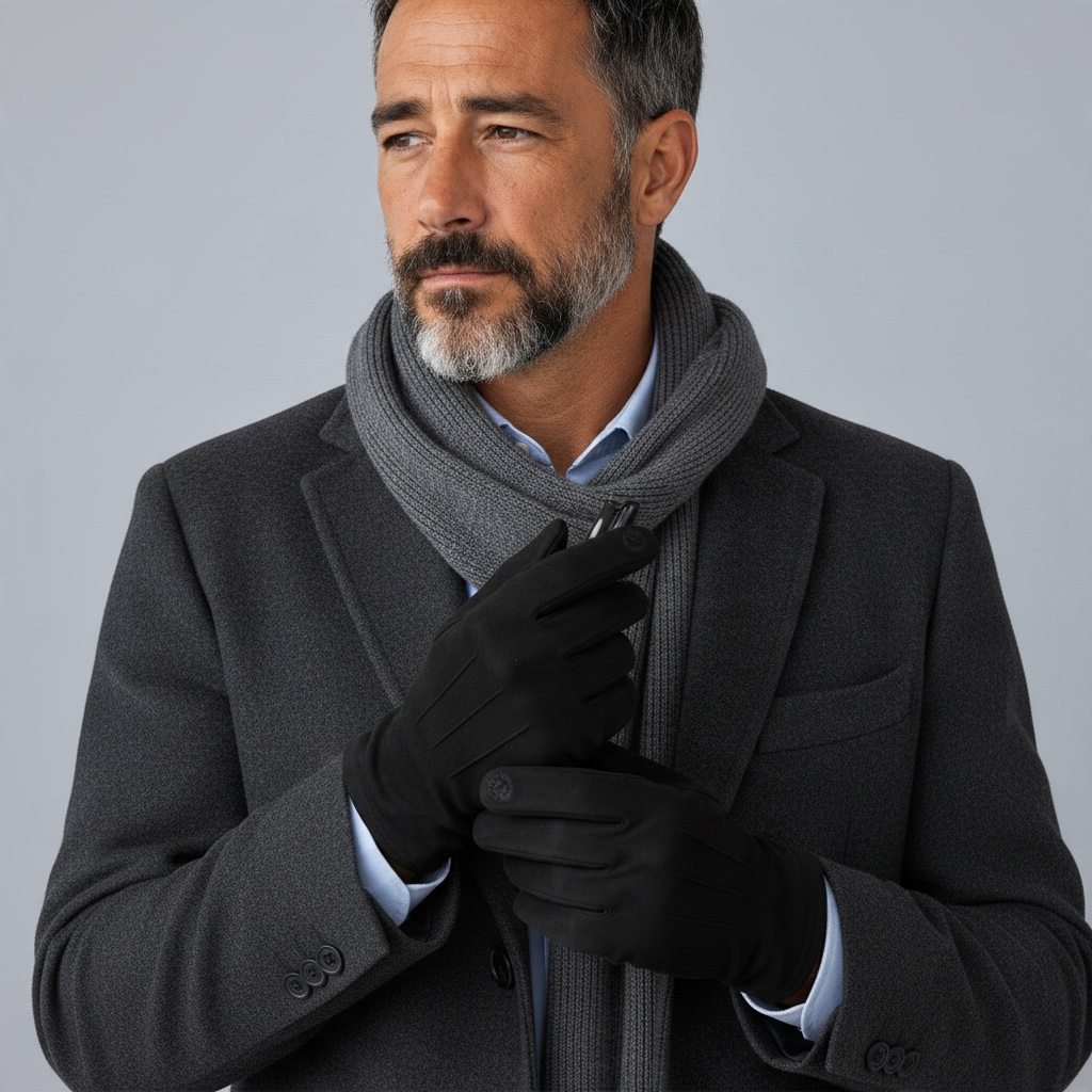 Guantes antelina caballero