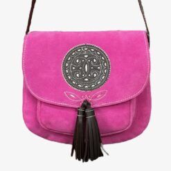 Bolso cartujano de piel de nobuk