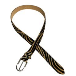Cinturón de pelo cebra ancho