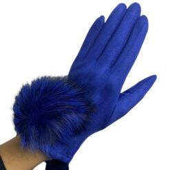 Guantes pompón piel