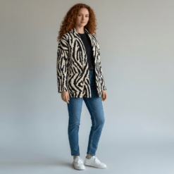 Chaqueta acolchada de cebra