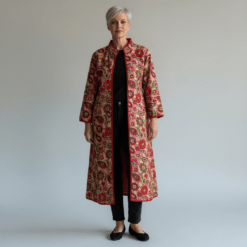 Kimono velvet largo paramecios magenta