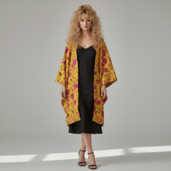Kimono EL CABALLO mostaza y fucsia