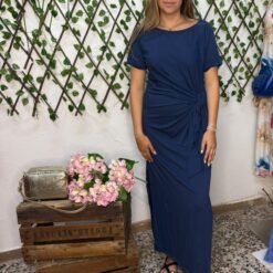 Vestido nudo con mangas