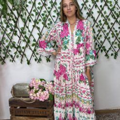 Vestido flores largo