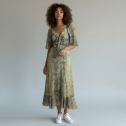 Vestido escote lazo