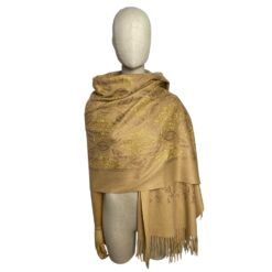 Pasmina bordada camel