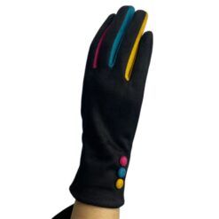 Guantes de botones multicolor