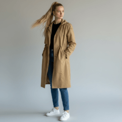 Gabardina con cierre cremallera