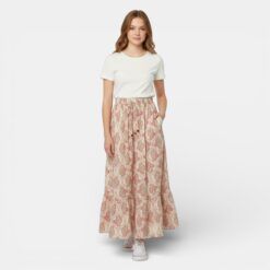 Falda estampada volante