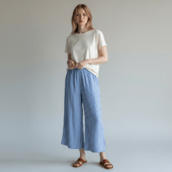 Pantalón rayas lino