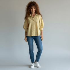 Camisa troquelada algodón