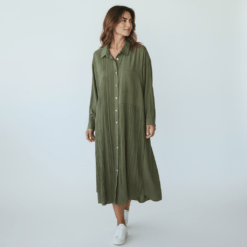 Vestido camisero de tablas