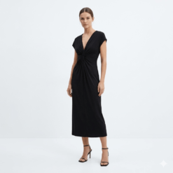 Vestido nudo escote en pico 5124